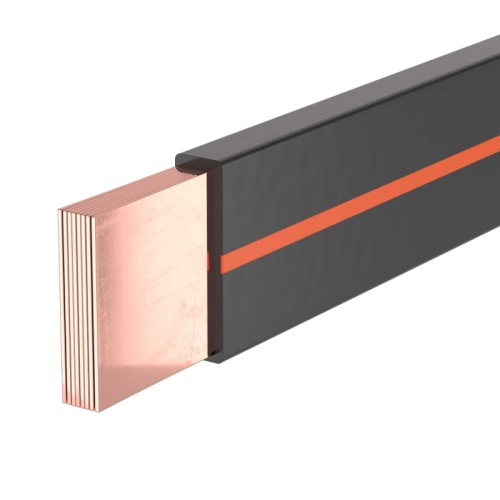 Гибкая шина в ПВХ изоляции, 4x100x1мм, In-1075А (?T-50K) 2м | код R5BFC41001 | DKC