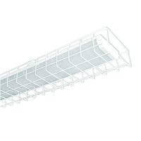 Светильник люминесцентный ЛПО01-2х36-012 Спорт IP20, 1290х190х80 мм, ЭПРА, решетка сталь Матовый рассеиватель | код 0011236513-03 | Ксенон