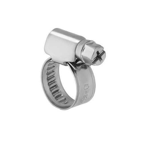 Хомут стальной червячный 10-16 (Россия) | код 07-0610 | Rexant