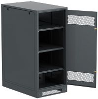 Шкаф LINEA B (пустой) 1450х600х950мм металлическая дверь черный | код LB05-14H69-M | ITK