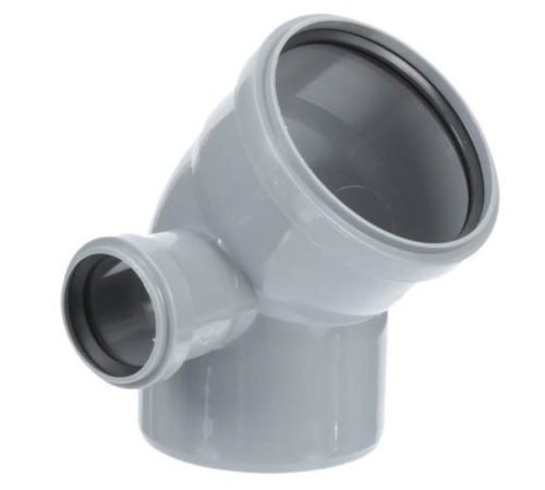 Отвод 45 град. 110 с выходом 50 левый+правый | код 345111050ЛП | Политэк Отвод 45 град. 110 с выходом 50 левый+правый | код 345111050ЛП | Политэк