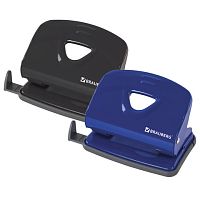 Дырокол металлический BRAUBERG Universal+, до 20 листов, ассорти (синий/черный), 222525 | код 222525 | BRAUBERG