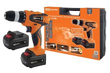 Дрель-шуруповерт акк. ДША-14-ЛК1 14 В, 1,3 А*ч Li-Ion 2 шт, 26 Нм, 0-1400 об/мин, кейс, Гранит TDM | код SQ1030-0203 | TDM