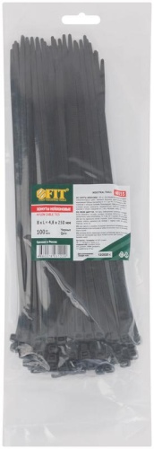 Хомут для проводов 4.8х250мм нейлон. черн. (уп.100шт) FIT 60355 фото 3 Хомут для проводов 4.8х250мм нейлон. черн. (уп.100шт) FIT 60355 фото 3