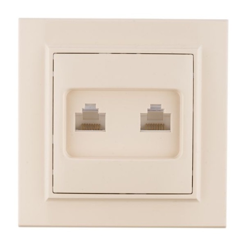 Минск Розетка RJ-45 2-местная СП бежевая | код ERK02-035-20 | EKF фото 2 Минск Розетка RJ-45 2-местная СП бежевая | код ERK02-035-20 | EKF фото 2