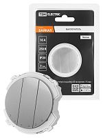 Выключатель 3-кл. 16А 250В проходной платина, Байкал TDM | код SQ1819-0336 | TDM