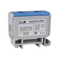 Клемма вводная силовая OptiClip КВС 6-50 синяя | код 351040 | КЭАЗ