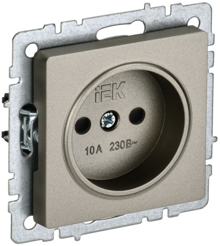 BRITE Роз. без з/к с з/ш 10А РСш10-2-БрШ шамп. IEK | код BR-R13-10-K37 | IEK