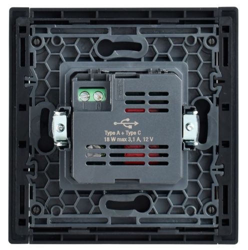FORTE&PIANO Розетка USB A+C 18Вт FP551 сталь IEK | код FP-U22-018-K46 | IEK фото 3 FORTE&PIANO Розетка USB A+C 18Вт FP551 сталь IEK | код FP-U22-018-K46 | IEK фото 3