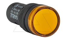 Индикатор светодиодный моноблочный AD16-16C, желтый, LED 220VAC/DC, 16mm, IP50 | код AD16-16C/Y28 | GQELE