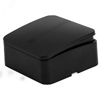 Выключатель двухклавишный с индикатором 250В 10А IP20 серия София черный STEKKER | код MSW10-21-02 49294 | STEKKER