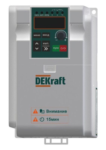 Преобразователь частоты DEKV060 1.5кВт 220В 1ф | Код. DEKV060G1R5S2 | DEKraft