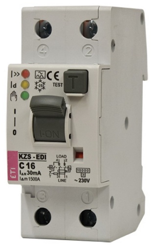 Диффер. автоматический выключатель KZS-2M2p EDI C 20/0,03 тип A (10kA) (нижн. подключ.) | код 002172417 | ETI Диффер. автоматический выключатель KZS-2M2p EDI C 20/0,03 тип A (10kA) (нижн. подключ.) | код 002172417 | ETI
