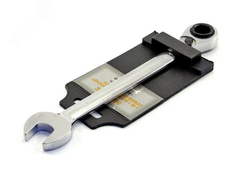 Ключ 3 в 1 комбинированный трещоточный реверсивный 17х19-18 хромированный | код 121287 | Hortz