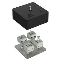 Коробка огнестойкая для кабель-канала 40-0450-FR6.0-8 Е15-Е120 RAL9005 75х75х30 (87 шт/кор) Промрукав | код 40-0450-9005-FR6.0-8 | ПРОМРУКАВ