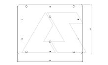 Плата монтажная 414x318mm для коробок SCABOX 460x380mm, с комплектом винтов | код 654.0791 | Scame