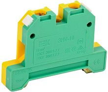 Клемма для заземления с винтовым зажимом ЗНИ 10мм?, желто-зеленый, YZN20-010-K52 | код. YZN20-010-K52 | IEK