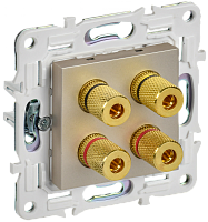 SKANDY Аудиорозетка 4-мест. SK-A01Sh шамп. IEK | код SK-S40-K37 | IEK