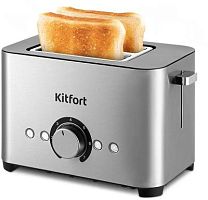 Тостер Kitfort КТ-6211 850Вт нержавеющая сталь/черный | код 2019642 | KITFORT