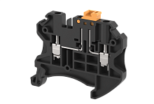 Клемма проходная винтовая 2,5 мм2 с размыкателем, на 2 подключения, черная TQK2.5-BLACK | код 1202120005 | Elmex