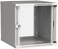 ITK Шкаф настенный LINEA WE 9U 600х450мм дверь стекло серый | код LWE3-09U64-GF | IEK