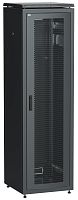 ITK Шкаф сетевой напольный 19" LINEA N 47U 600х600мм перфорированная передняя дверь черный | код LN05-47U66-P | IEK