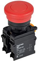 "Кнопка ""Грибок"" с фиксацией d=22мм 1NO+1NC красная MASTER IEK" | код MI-BG60-11M-3-21-K04 | IEK