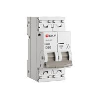 Автоматический выключатель ВА 47-63N 2P 50А (D) 4,5 кА PROXIMA EKF | код M634250D | EKF