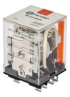 RP7.33.8.024.05 Силовое реле 3 перекидных контакта 16А (~ 24В AC) блокируемая кнопка проверки + светодиод | код RP733802405 | РЕЛЕОН