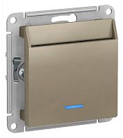 ATLASDESIGN ВЫКЛЮЧАТЕЛЬ карточный 10А, без задержки времени, механизм, ШАМПАНЬ | код ATN000567 | Systeme Electric
