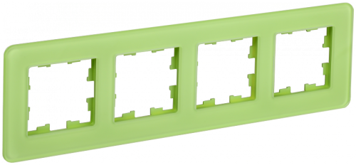 BRITE Рамка 4-мест. РУ-4-2-Бр стекло эко грин RE IEK | код BR-M42-G-41-K06 | IEK BRITE Рамка 4-мест. РУ-4-2-Бр стекло эко грин RE IEK | код BR-M42-G-41-K06 | IEK