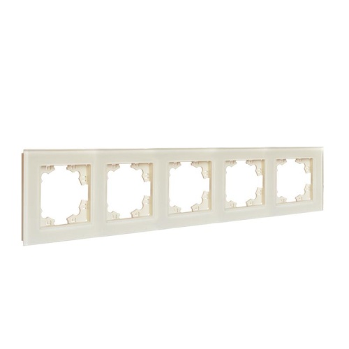 Рамка 5-м Афина стеклянная сл. кость (ivory) UNIVersal 2276 фото 2