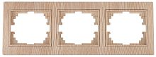 Рамка на 3 поста гор., СУ, Plano, сосна, 1-503-11 | код Б0030101 | ЭРА
