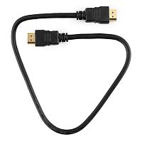 Кабель HDMI Cablexpert CC-HDMI4-0.5M, 0.5м, v2.0, 19M/19M, черный, позол.разъемы, экран, пакет | код CC-HDMI4-0.5M | Cablexpert