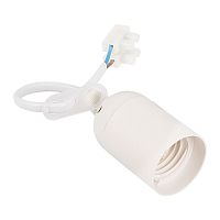 Патрон подвесной с клеммной колодкой E27 белый, с этикеткой, индивидуальный пакет REXANT | код 11-8801 | REXANT