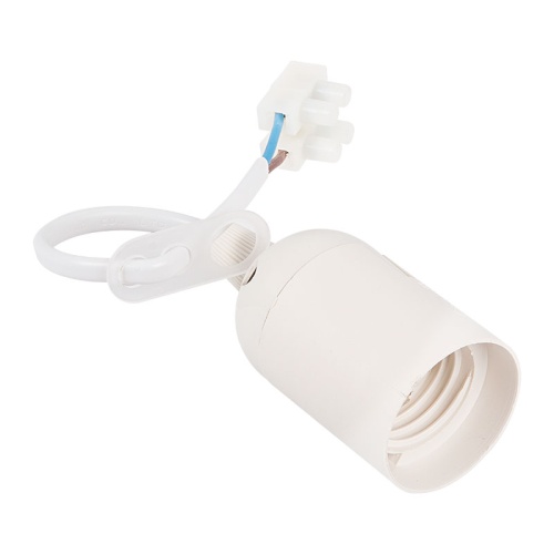 Патрон подвесной с клеммной колодкой E27 белый, с этикеткой, индивидуальный пакет REXANT | код 11-8801 | REXANT