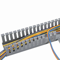 Кабельный канал TWDN25x25LG2, светло-серый, с узкими пазами, ширина: 25 мм, высота: 25 мм, длина: 2000 мм | код 11700653 | СТЭЗ