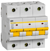 Выкл. авт. ВА47-100МА без тепл. расцеп. 3P 80А 10кА D IEK | код MVA43-3-080-D | IEK