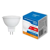 Лампа светодиодная LED-JCDR-5W/4000K/GU53/FR/SLS Форма JCDR матовая Белый свет (4000K) ТМ Volpe | код UL-00008833 | Uniel