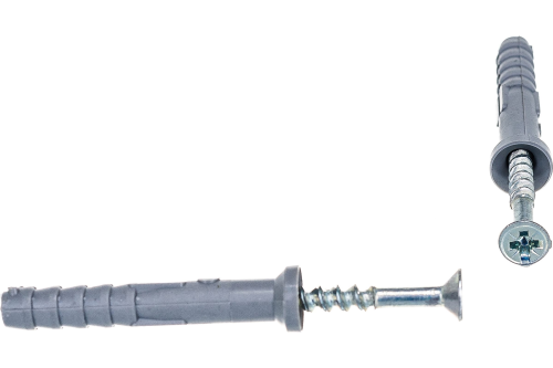 Этикетка Дюбель-гвоздь 6х40 потайной бортик полипропилен | код 9592015-150Э | Стандарт-ПР