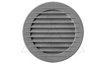 Решетка вентиляционная с сеткой круглая для отверстия O125мм, внешний O148мм, пластик, серый | код 02-227 | airRoxy