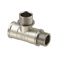 Тройник латунь внутр./наружн./наружн. резьба 3/4дюйм еврослот никель | код 42249 | RTP