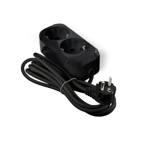 Удлинитель 2х3м с заземл. 16А IP20 Е-302 ПВС 3х1 АБС-пластик черн. UNIVersal 2176 Удлинитель 2х3м с заземл. 16А IP20 Е-302 ПВС 3х1 АБС-пластик черн. UNIVersal 2176