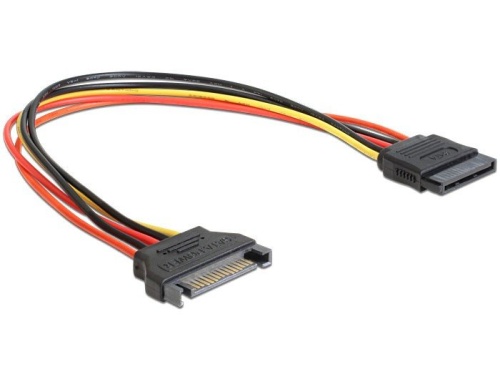 Удлинитель кабеля питания SATA Cablexpert CC-SATAMF-01, 15pin(M)/15pin(F), 30см | код CC-SATAMF-01 | Cablexpert