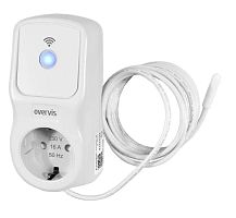 ЕМ-126Т-2 многофункциональное Wi-Fi реле (с датчиком температуры) 16А, 220В, в розетку Wi-Fi многофункциональный таймер с реле напряжения ограничением мощности и тока и датчиком температуры 1,8 м, и счетчиком электроэнергии | код 3425680126-2 (0) Бр