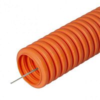 Труба гофрированная ПНД тяжелая d40мм с протяжкой оранж. (уп.25м) Урал Пак ГФ-1110240-025