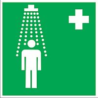 Знак медицинского и санитарного назначения EC 03 Пункт приема гигиенических процедур (душевые) 200х200 мм, пластик ГОСТ Р 12.4.026-2001 EKF | код pn-ec-03 | EKF