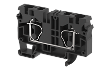 Клемма проходная пружинная 10 мм2, на 2 подключения, черная SQ10-BLACK | код 2105010005 | Elmex