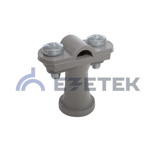 Держатель проводника круглого 6-10 мм серый, высота 38 мм, пластик | код 91102 | ЕЗЕТЕК