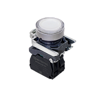 Кнопка белая с подсветкой, 1NO, 24V AC/DC, IP65, металл MTB4-BW31711 | код 137164 | MEYERTEC